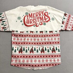 Disney Christmas Spirit Jersey Small Mickey Holiday Graphic Fair Isle